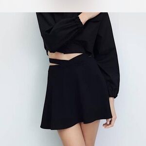 Black Cut Out Skirt